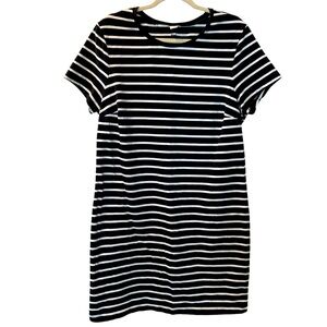 OLD NAVY Women’s Black and White Short Sleeve Midi Dress Size XL